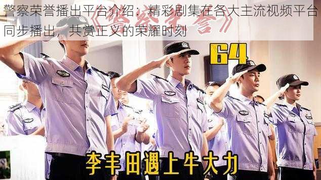 警察荣誉播出平台介绍:精彩剧集在各大主流视频平台同步播出,共赏正义的荣耀时刻