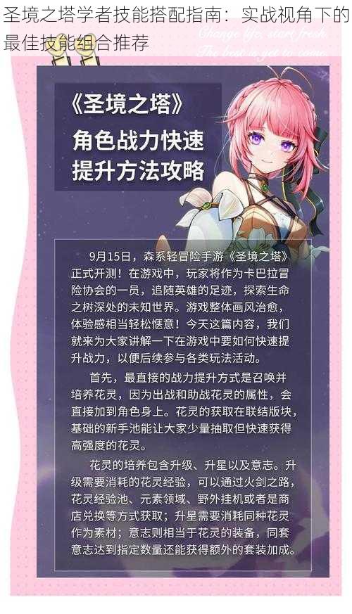 圣境之塔学者技能搭配指南:实战视角下的最佳技能组合推荐