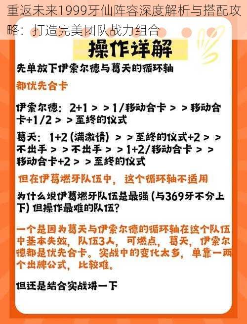 重返未来1999牙仙阵容深度解析与搭配攻略:打造完美团队战力组合
